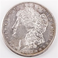 Coin 1887-S  Morgan Silver Dollar Gem Almost Unc.