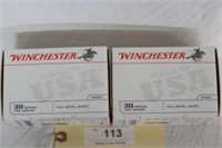 WINCHESTER 38 SPECIAL  100 RND  AMMO   2  BOX