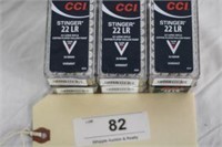 CCI  STINGER  22 LR  AMMO  50 RND  6 BOXES