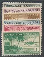 CANAL ZONE #C15-C20 MINT EXTRA FINE LH/H
