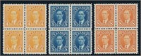 CANADA #231-236 BLOCKS OF 4 MINT VF-EXTRA FINE NH