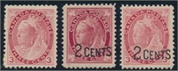 CANADA #78, #87-88 MINT FINE-VF DISTURBED OG HR