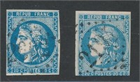 FRANCE #45-45a USED FINE-VF