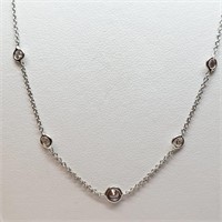 $3400 14K  Light Pink Diamond(0.35ct) Necklace