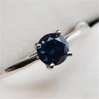 $2240 10K  Blue Diamond(0.52ct) Ring