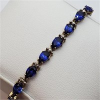 $2000 10K  Sapphire Diamond Bracelet