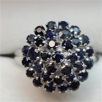 $300 Silver Sapphire(2ct) Ring