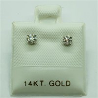 $1200 14K  Diamond(VS2-SI1,G-H,0.25ct) Earrings