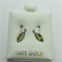 $1200 14K  Color Changing Sultanite(1.9ct) Earring