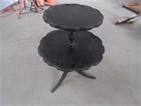 2 tier scalloped parlour table