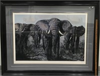 61.5" x 47.5" triple matted and framed print of Af