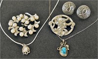 Collection Of Sterling Silver Jewelry