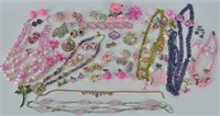 Collection Of Vintage Pink Jewelry