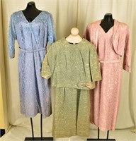 Three 40's Lace Evening Dresses