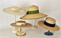 Collection Of Four Vintage Ladies Hats