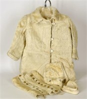Vintage White Mink Child's Winter Outfit