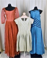 Three 40's Dress And Evening Gowns