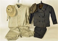 Antique Child's Baseball Uniform And Clothing