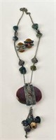 Vintage Stone Necklace And Earrings