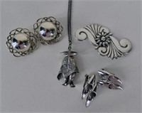 Collection Of Mexican Sterling Jewelry