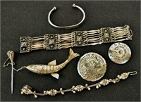 Collection Of Vintage Mexican Sterling Jewelry
