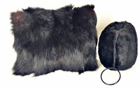 Vintage Black Fur Muffs