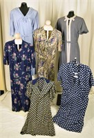 Collection Of Six Vintage 40's & 50's Dresses