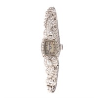 A Lady's Diamond Cocktail Watch in Platinum