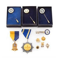 A Collection of Medals and Presidential Pins