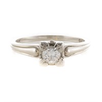 A White Gold Diamond Engagement Ring