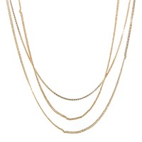 A Trio of 14K Yellow Gold Neck Chains