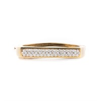 A Lady's Gold Diamond Bangle Bracelet