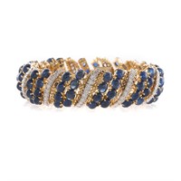 An Important 18K Sapphire & Diamond Bracelet