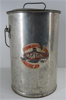Metal "Martin Ware" Cream Can with Wooden Handle