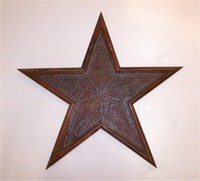 Wood & Punched Metal Decor Star