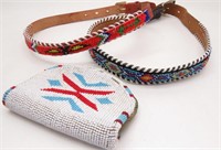 Native American Beaded Souvenir Belts & Purse