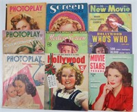 Collection of 9 Vintage SHIRLEY TEMPLE Magazines