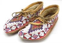 Hand Beaded Native American Indian Moccasins