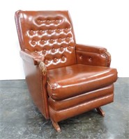 1940's Faux Leather Glossy Vinyl Platform Rocker