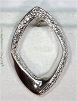 Sterling Silver Diamond Shaped Pendant