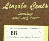 Lincoln cent binder including Lincoln Wheat cents