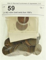 (+/-48) Indian head cents from 1890's