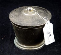 Vintage Art Nouveau Silver Lidded Sugar Bowl