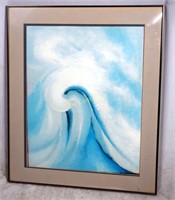 Original Pastel Painting Of A Lone Wave Crest