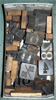 Antique Large Type Setting Blocks Print