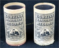 2 Antique Cortinaphone Round Records