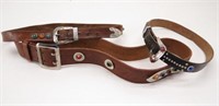 (3) Vintage Jeweled Western Leather Belts