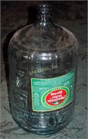 Vintage Heavy Glass 5 Gallon Water Jug Bottle
