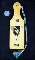 B A T Fraternity 25th Anniversary 1954 Paddle