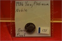 1986 Proof 1/10 oz. Platinum